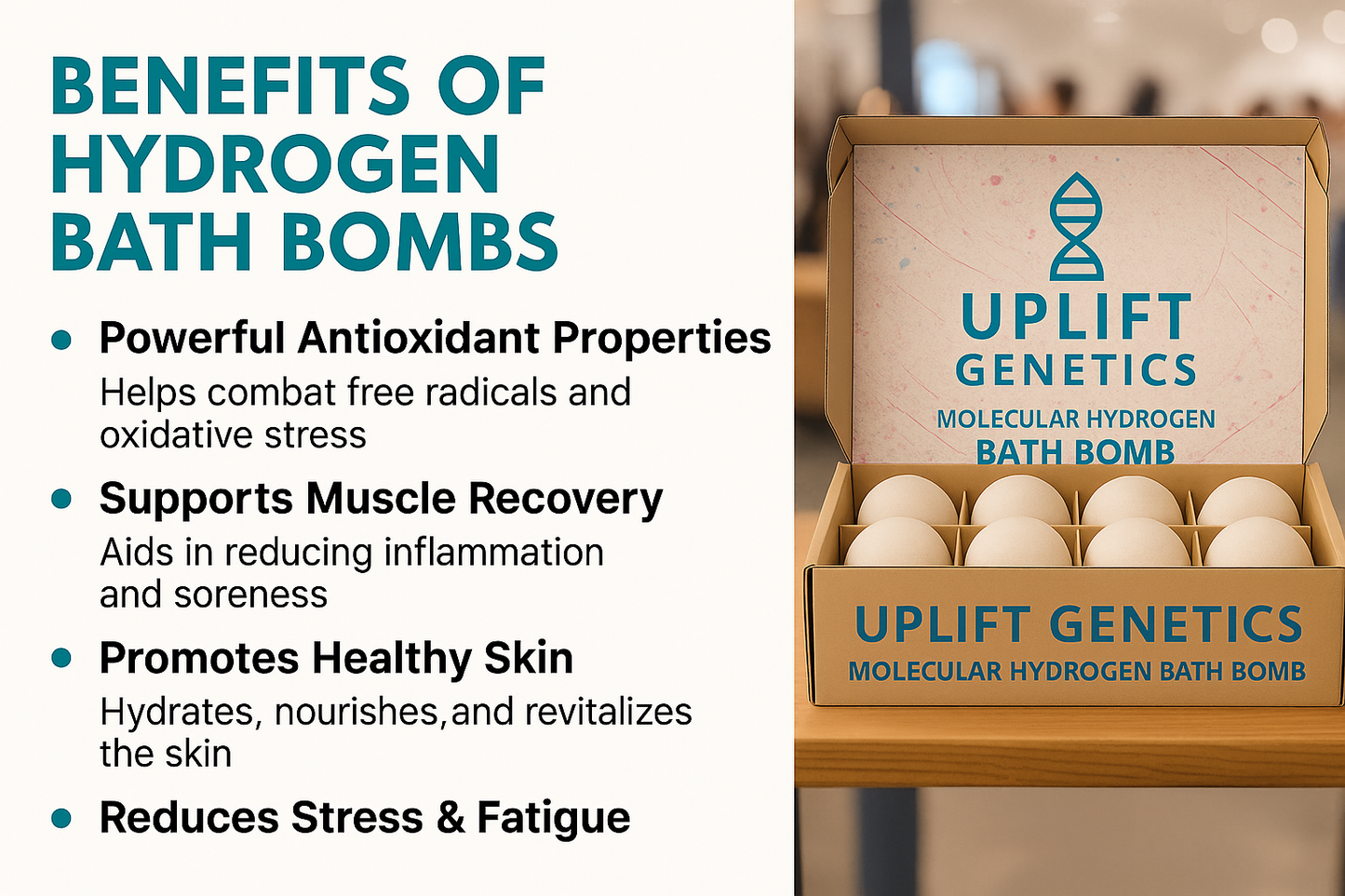 Hydrogen Bath Bomb Subscription (8-Pack, Eucalyptus – Monthly Wellness Soak)